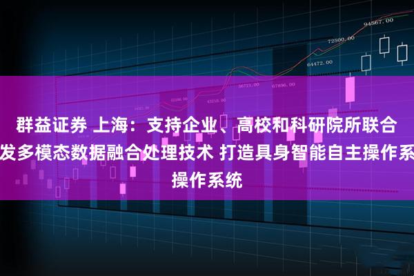 群益证券 上海：支持企业、高校和科研院所联合研发多模态数据融合处理技术 打造具身智能自主操作系统