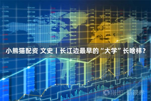 小熊猫配资 文史丨长江边最早的“大学”长啥样？